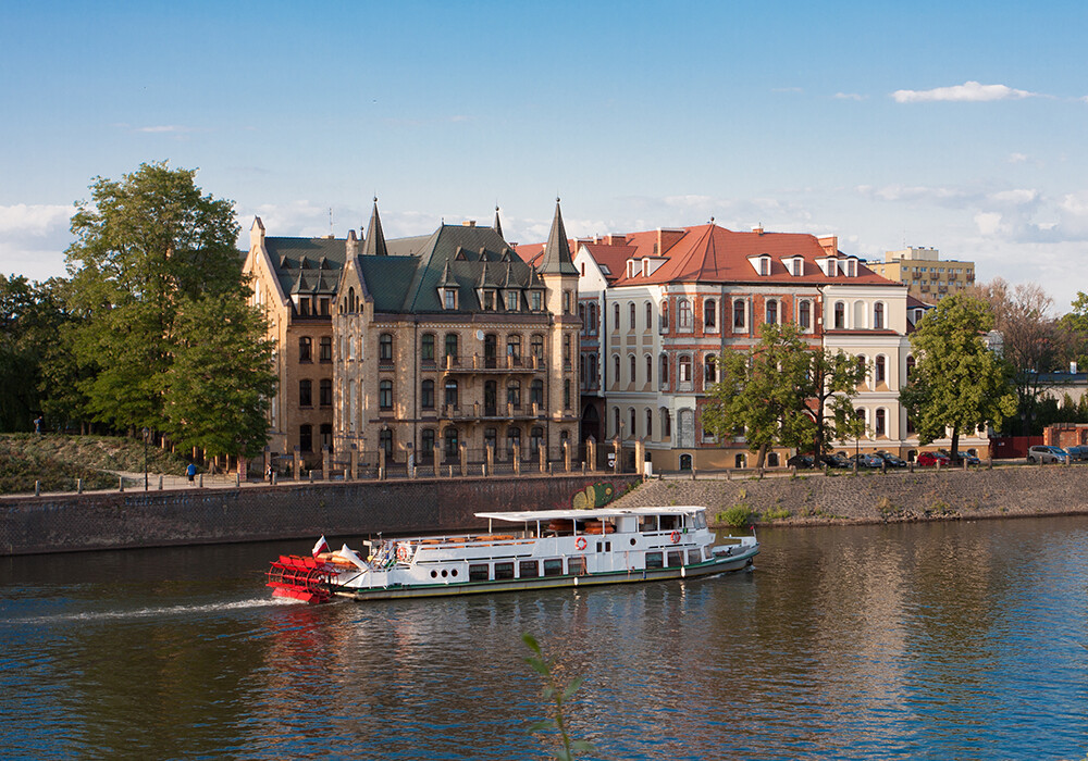 A view of Wrocław and the River Oder