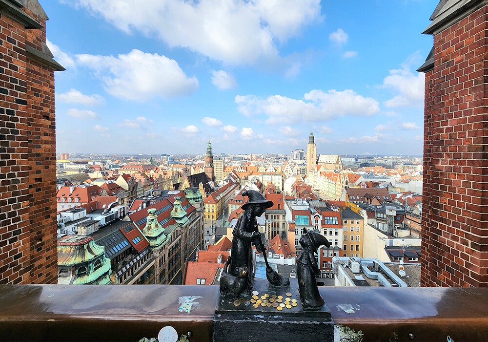 A view of Wrocław from the Pokutnic Bridge