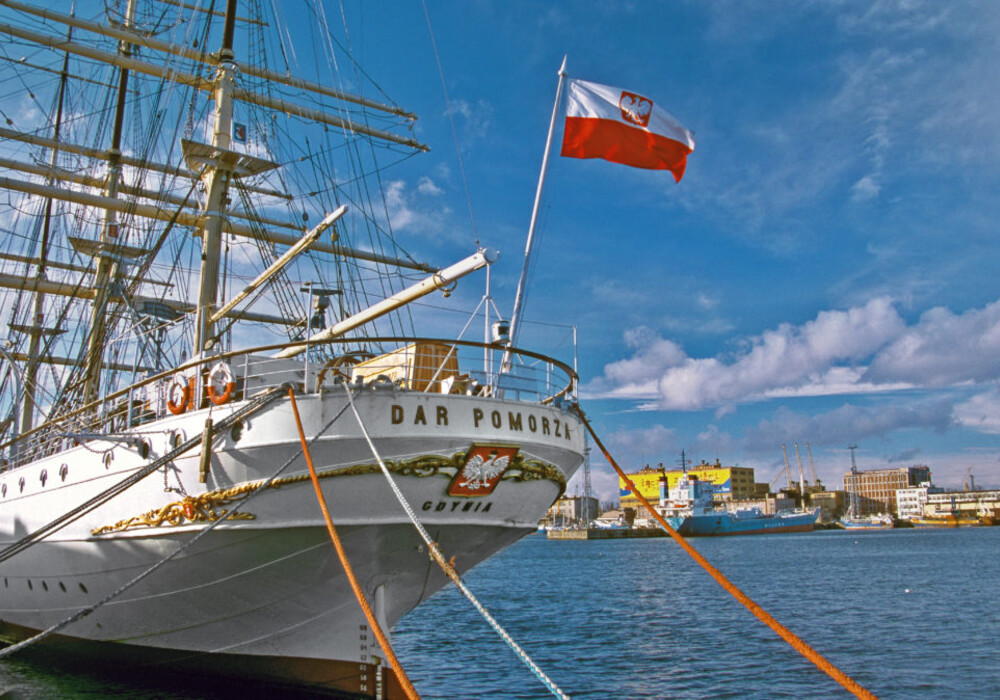 The Dar Pomorza, a museum ship in Gdynia