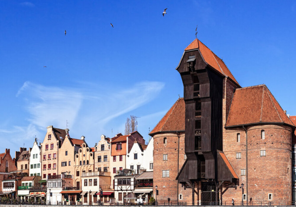  A historic, medieval harbour crane, Gdańsk