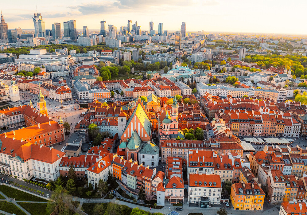 Panorama of Warsaw