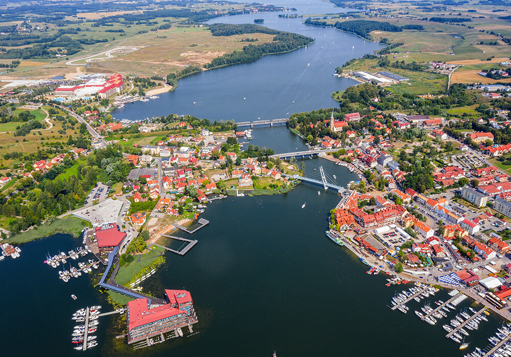 Panorama of Mikołajki in Masuria