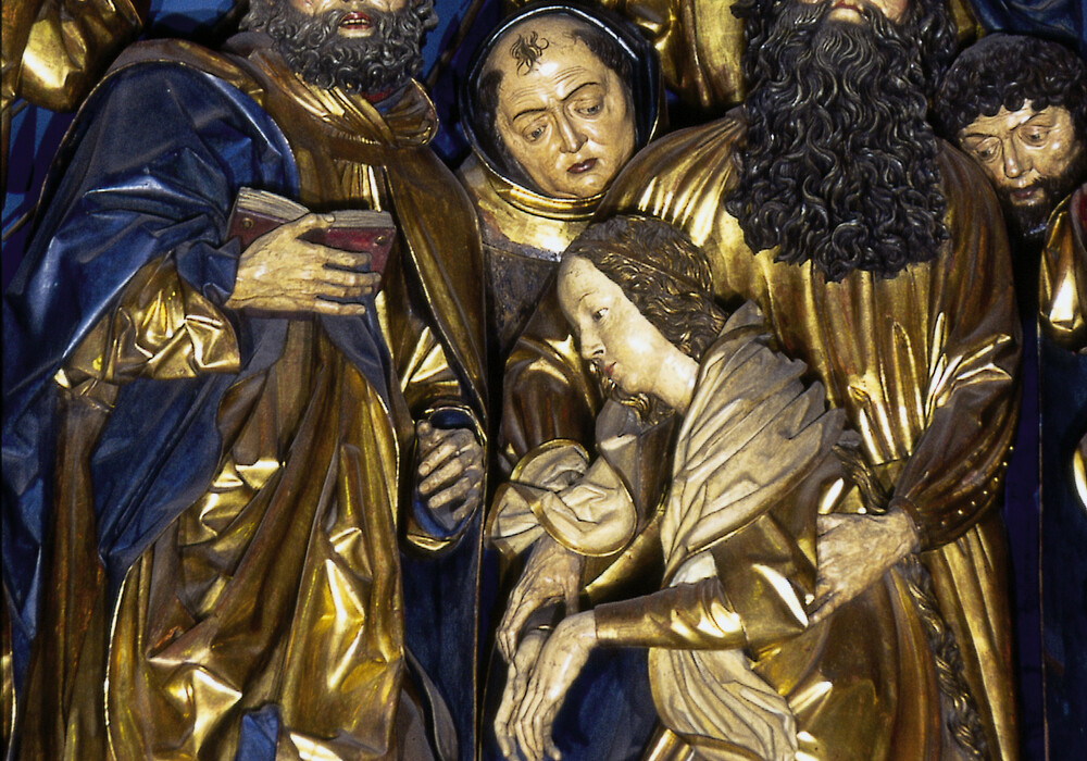 A section of Veit Stoss’s altarpiece in St Mary’s Basilica in Kraków
