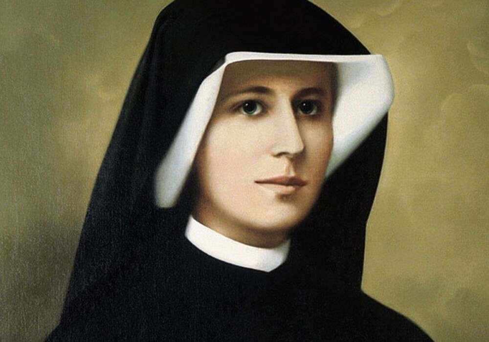 The portrait of Sister Faustina. Artist: Stanisław Sztam