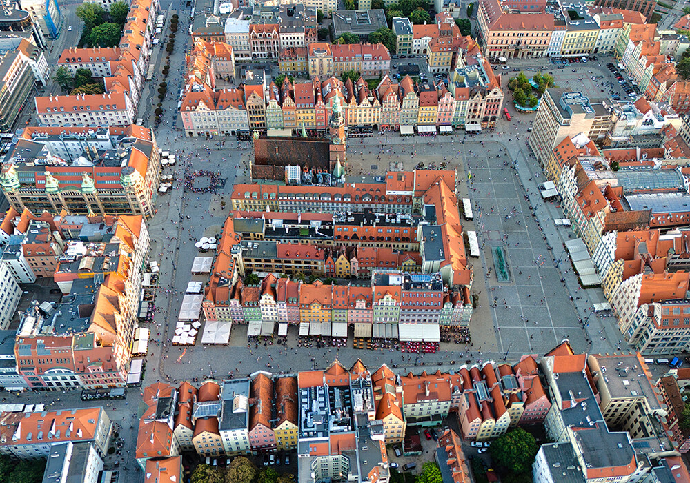 The Main Market Square in Wrocław