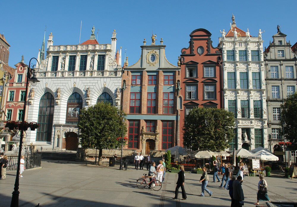 Artus Court and the neighbouring historic townhouses, Długi Targ, Gdańsk